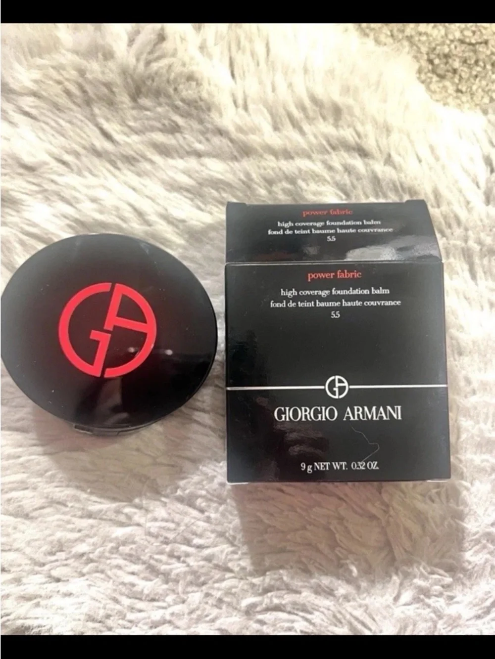Giorgio Armani Power Fabric high coverage Foundation balm Compact in Shade 5.5